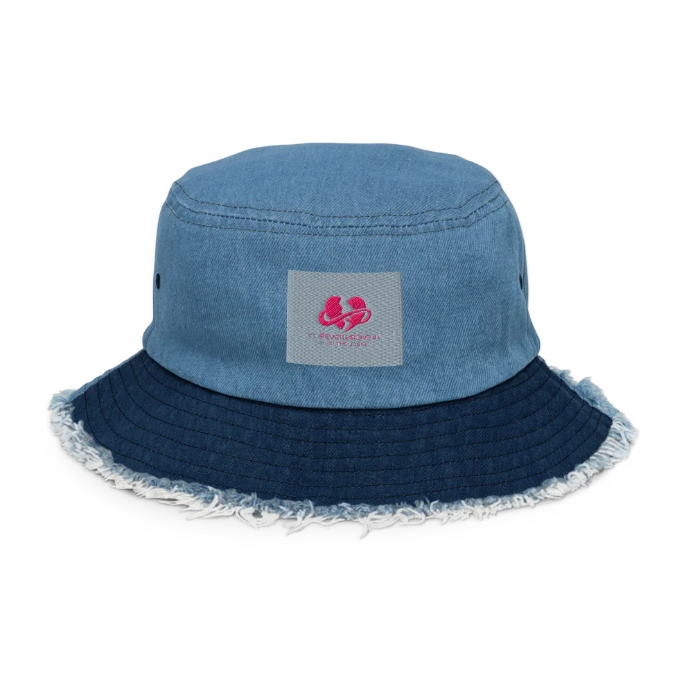 Distressed Denim Bucket Hat