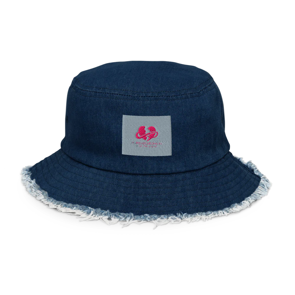 Distressed Denim Bucket Hat