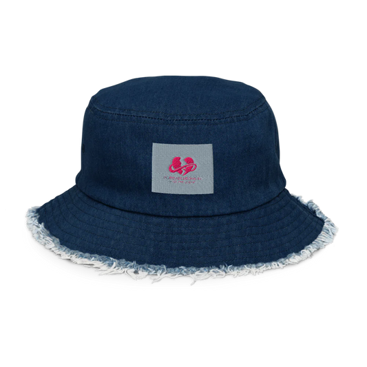 Distressed Denim Bucket Hat