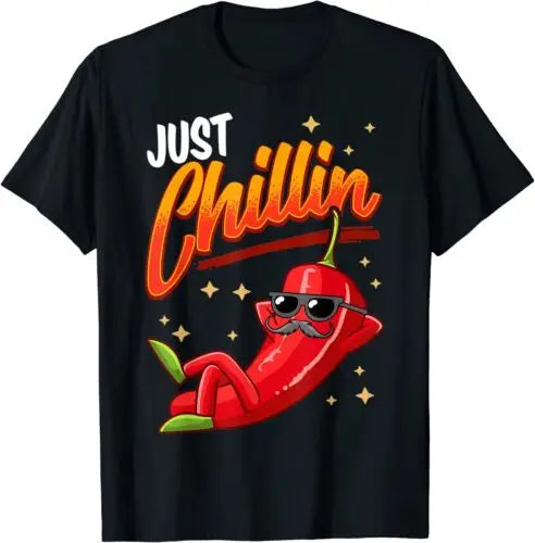 Funny Chilli Hot Pepper Just Chillin Sauce Jalapeno Mexican T-Shirt